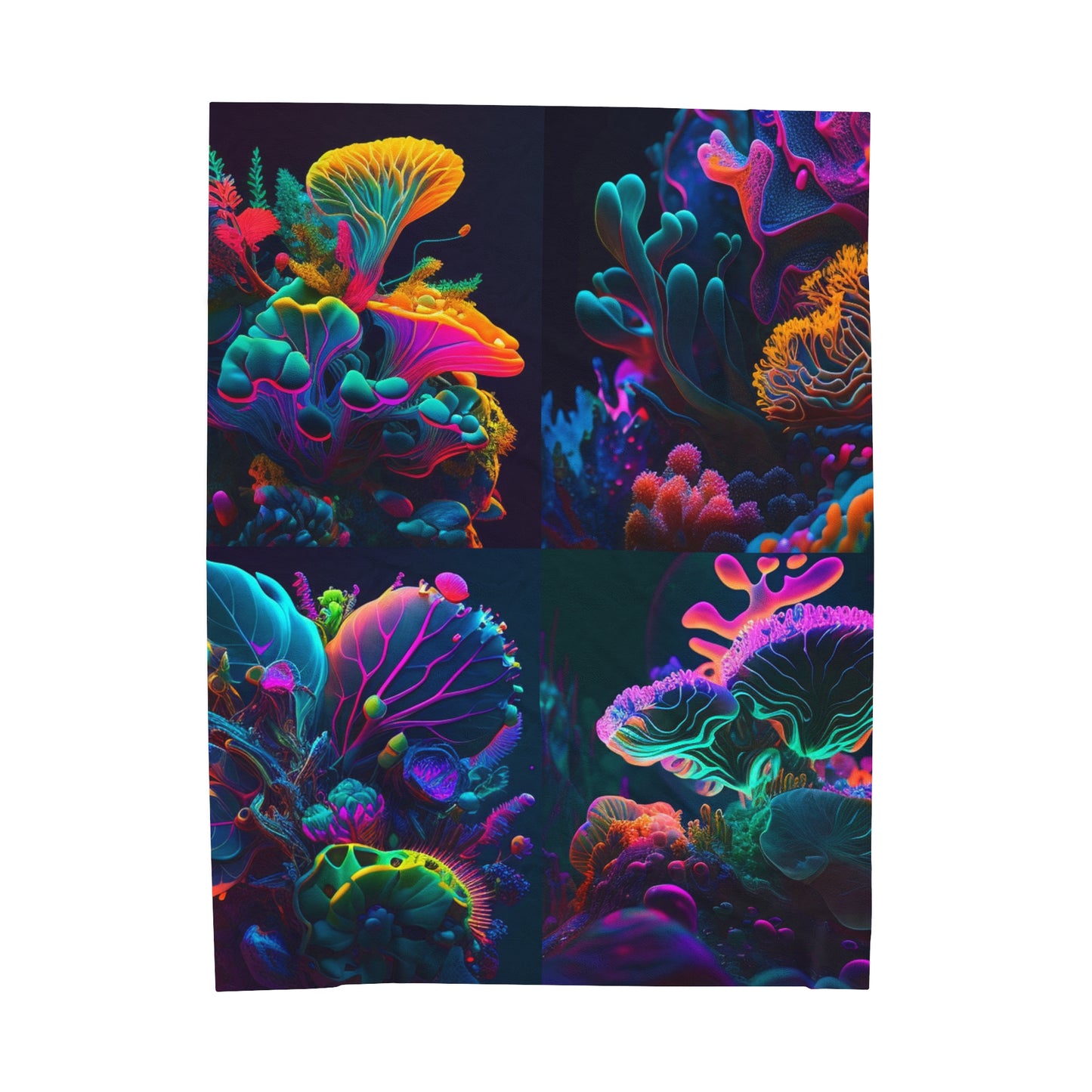 Velveteen Plush Blanket Macro Coral Reef 5