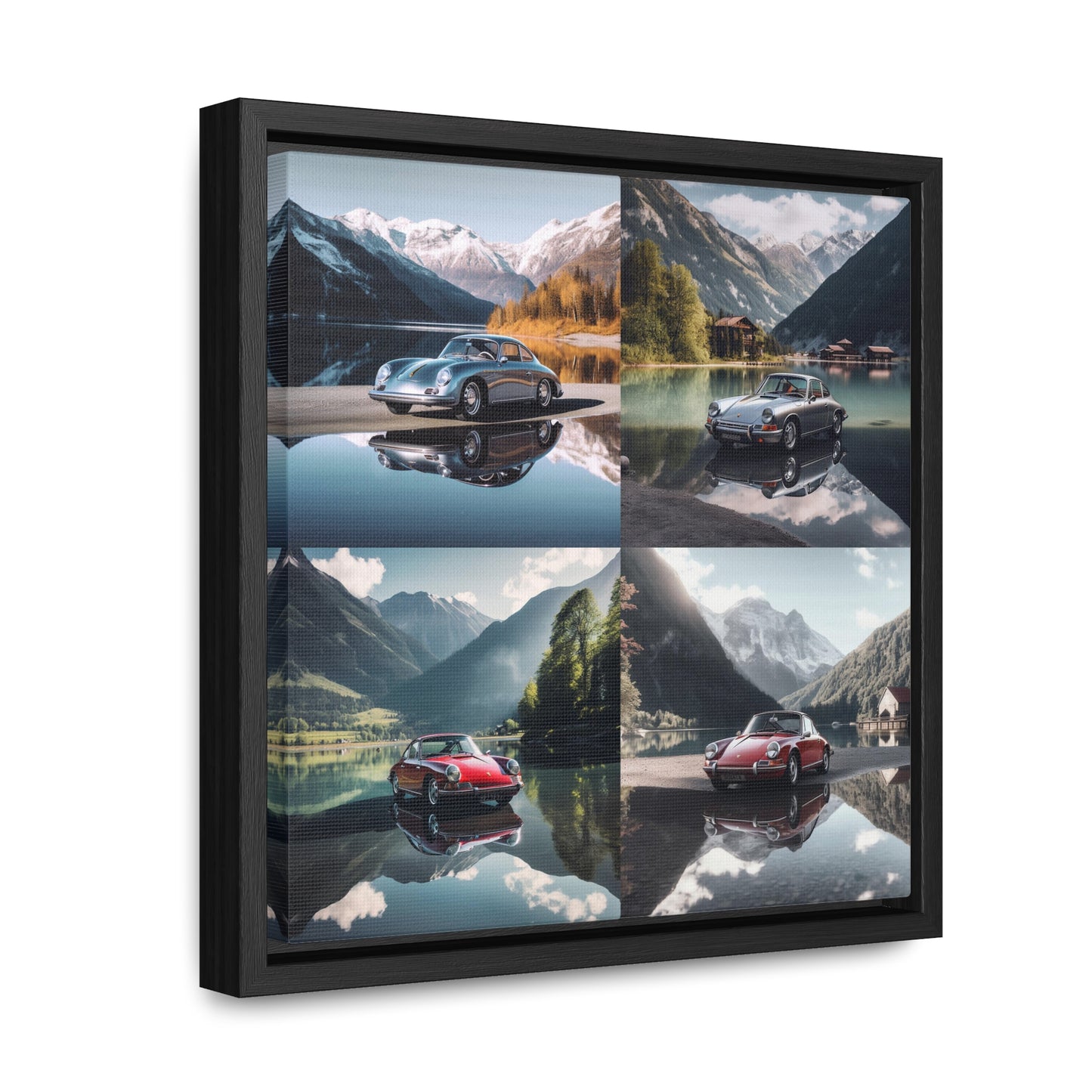 Gallery Canvas Wraps, Square Frame Porsche Lake 5