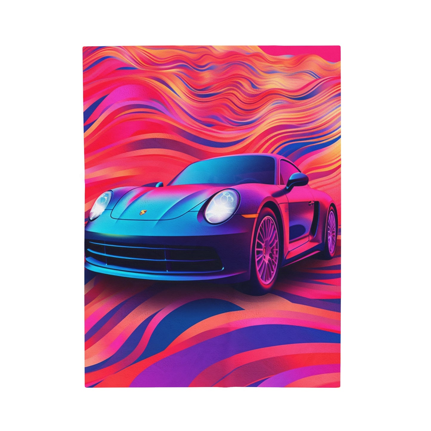 Velveteen Plush Blanket Porsche Water Fusion 3