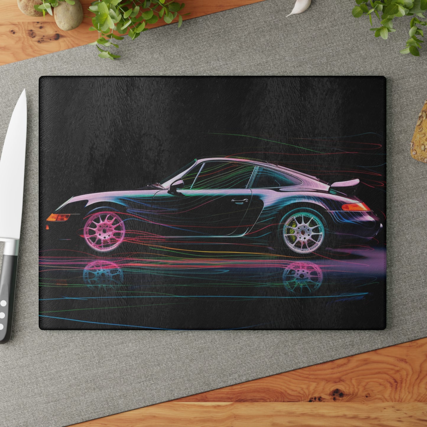 Glass Cutting Board Porsche 933 1