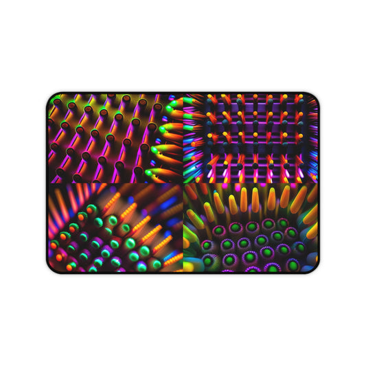 Desk Mat Macro Cactus neon square