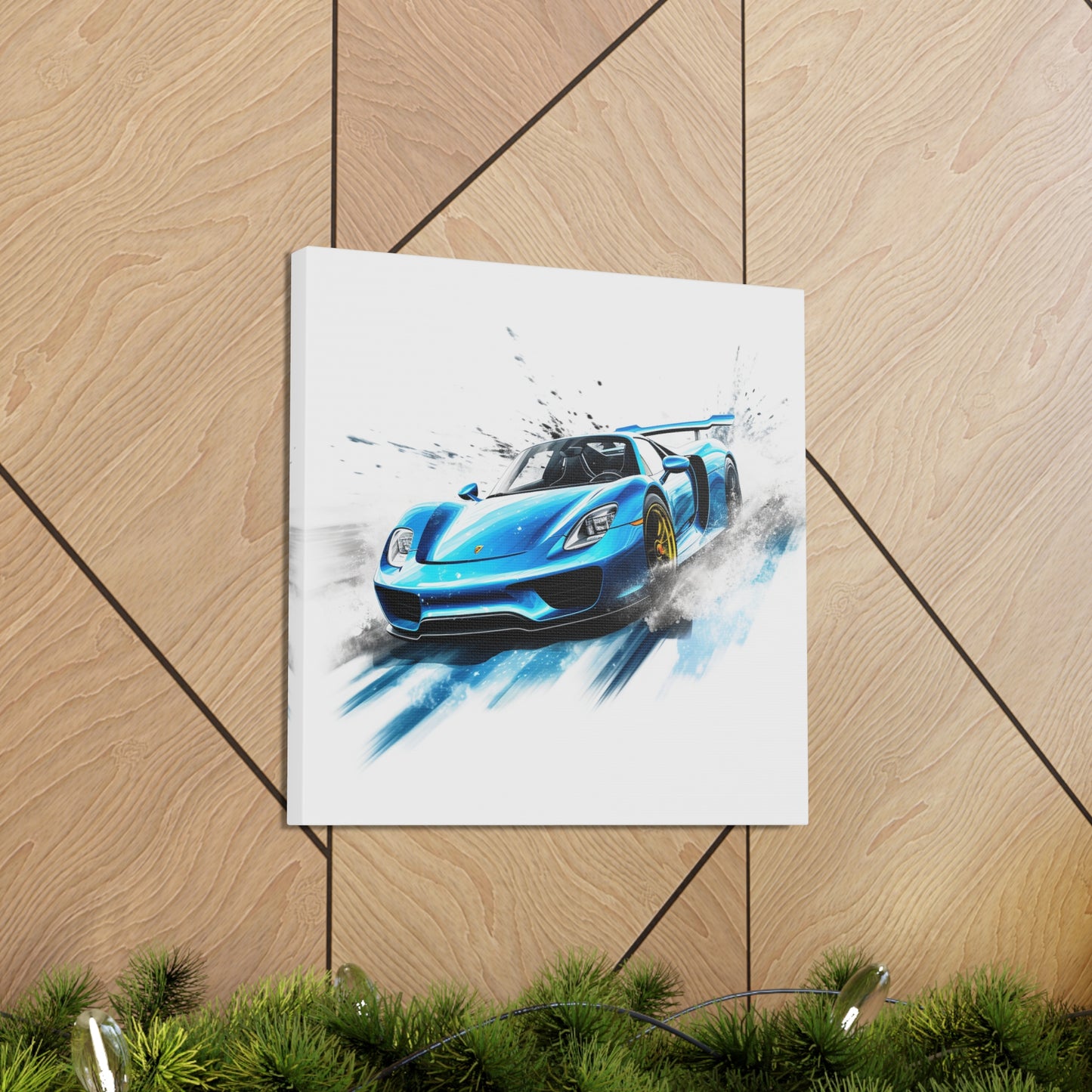 Canvas Gallery Wraps 918 Spyder with white background driving fast on water 3