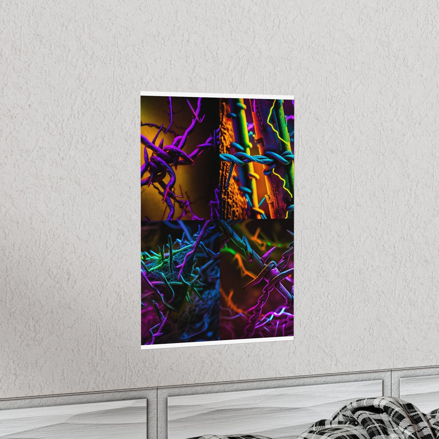 Premium Matte Vertical Posters Macro Neon Barb