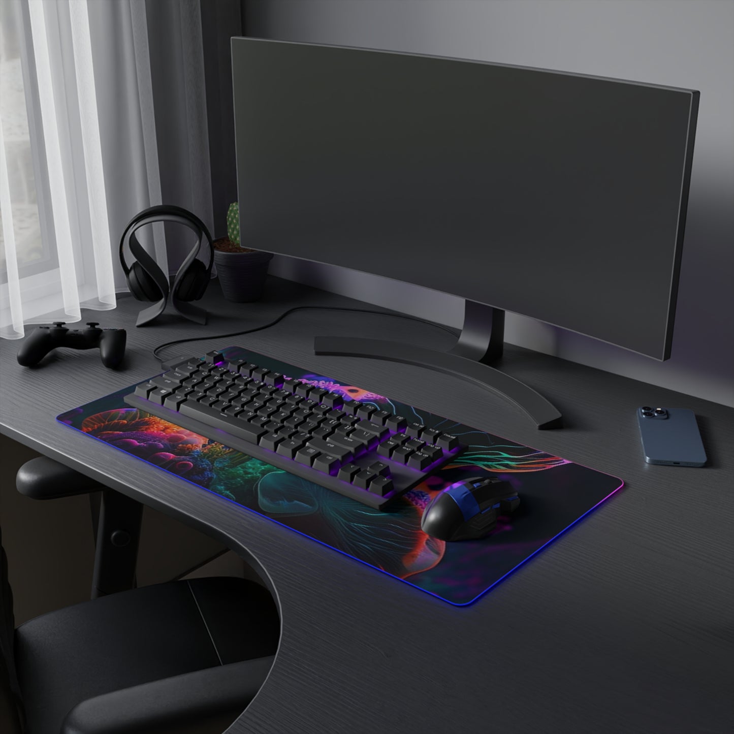 LED Gaming Mouse Pad Macro Coral Reef 4