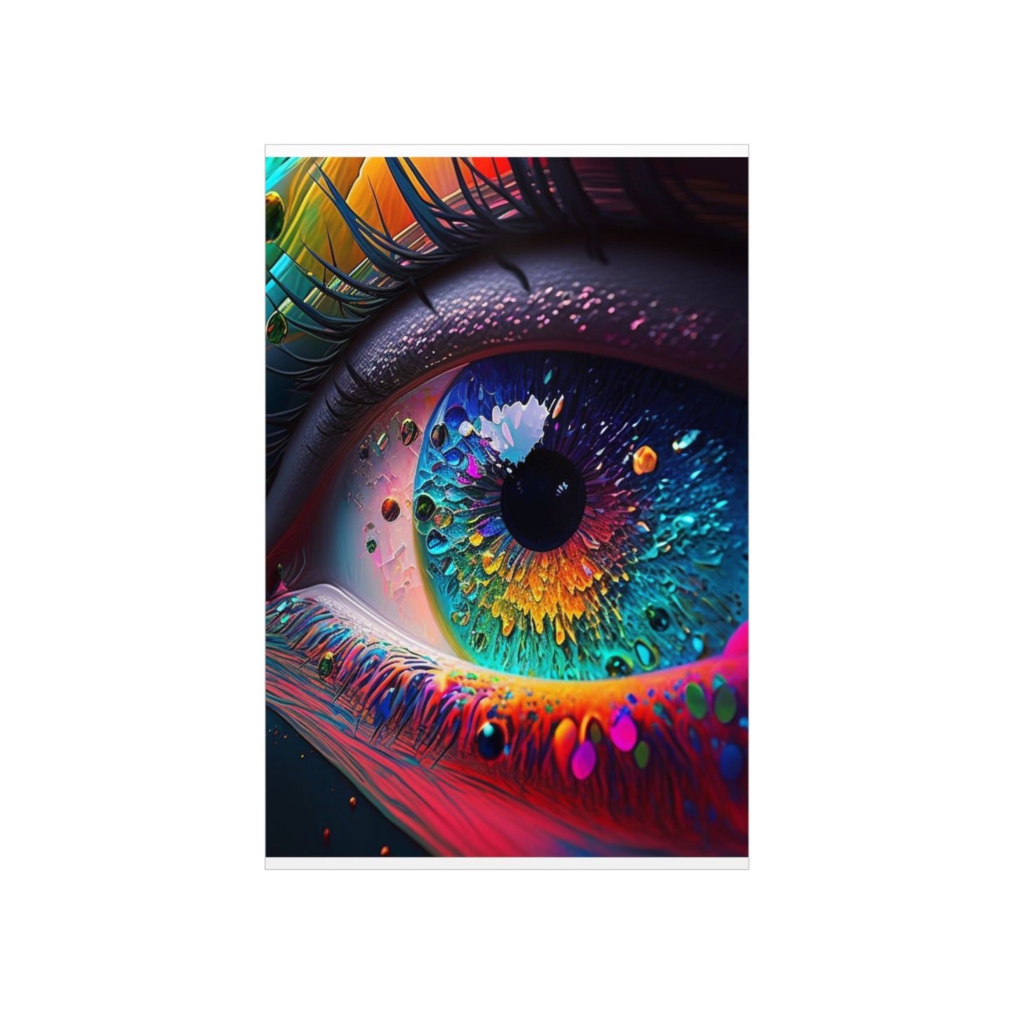 Premium Matte Vertical Posters Macro Eye Photo 3