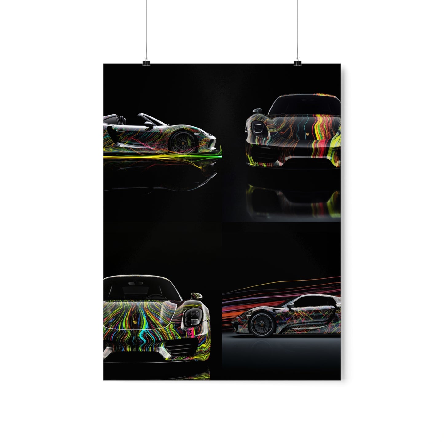 Premium Matte Vertical Posters Porsche Line 5