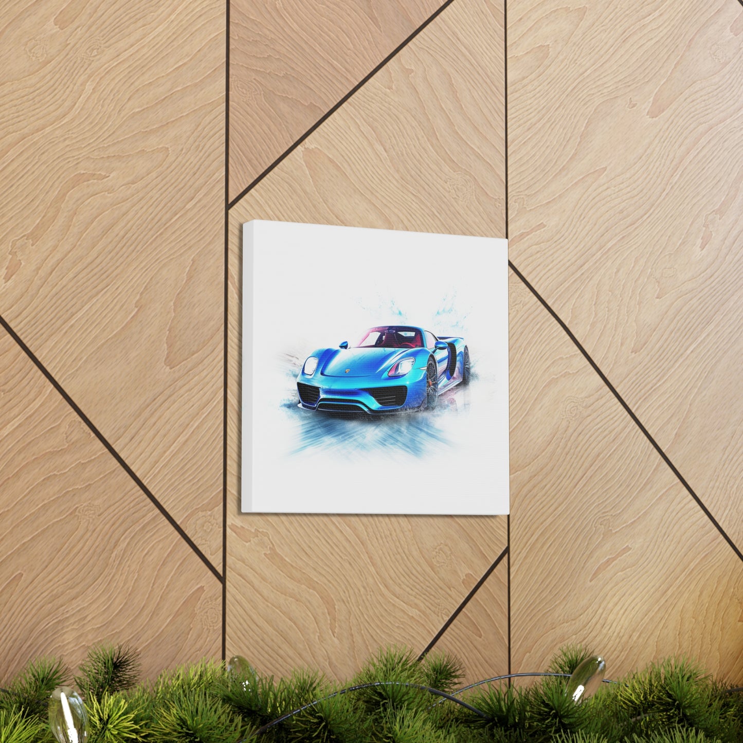 Canvas Gallery Wraps 918 Spyder with white background driving fast on water 1