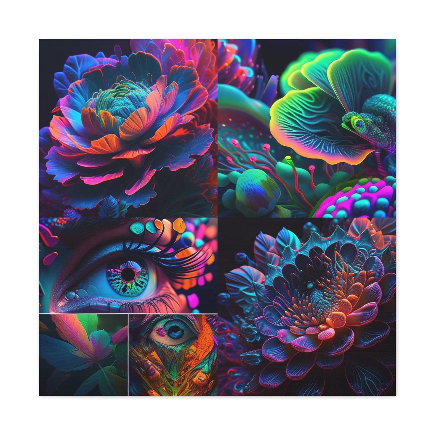 Canvas Gallery Wraps Neon Florescent Glow