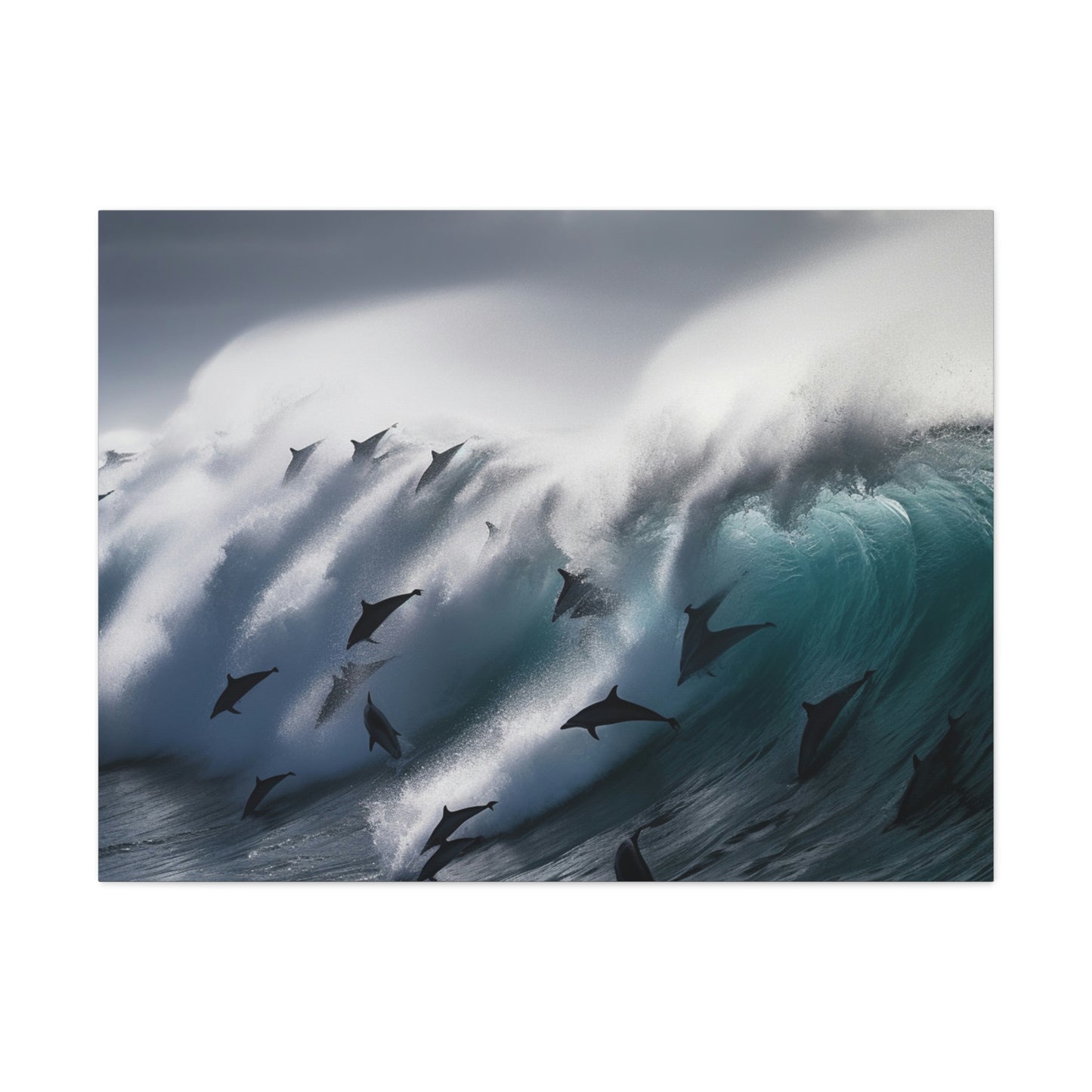 Canvas Gallery Wraps Dolphin Wave 1