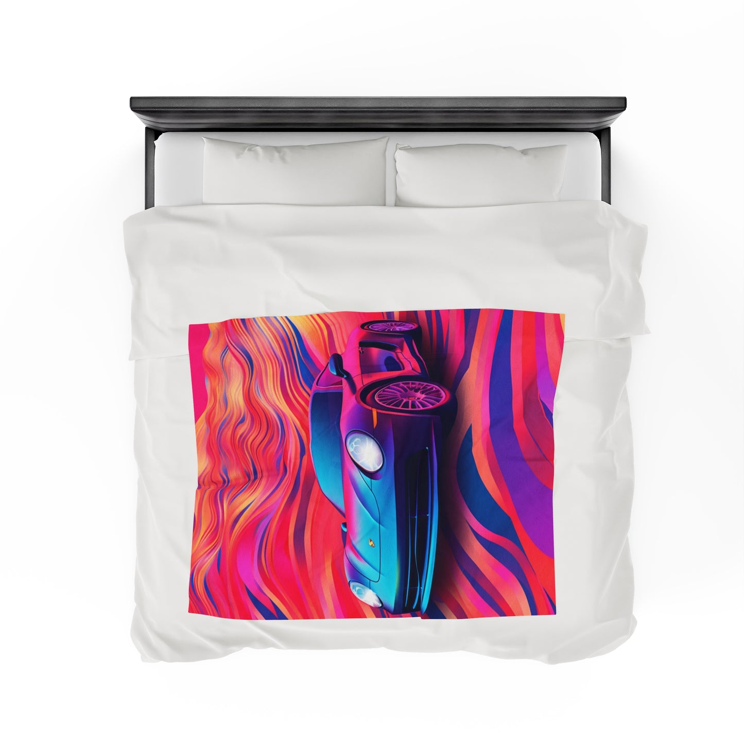 Velveteen Plush Blanket Porsche Water Fusion 3