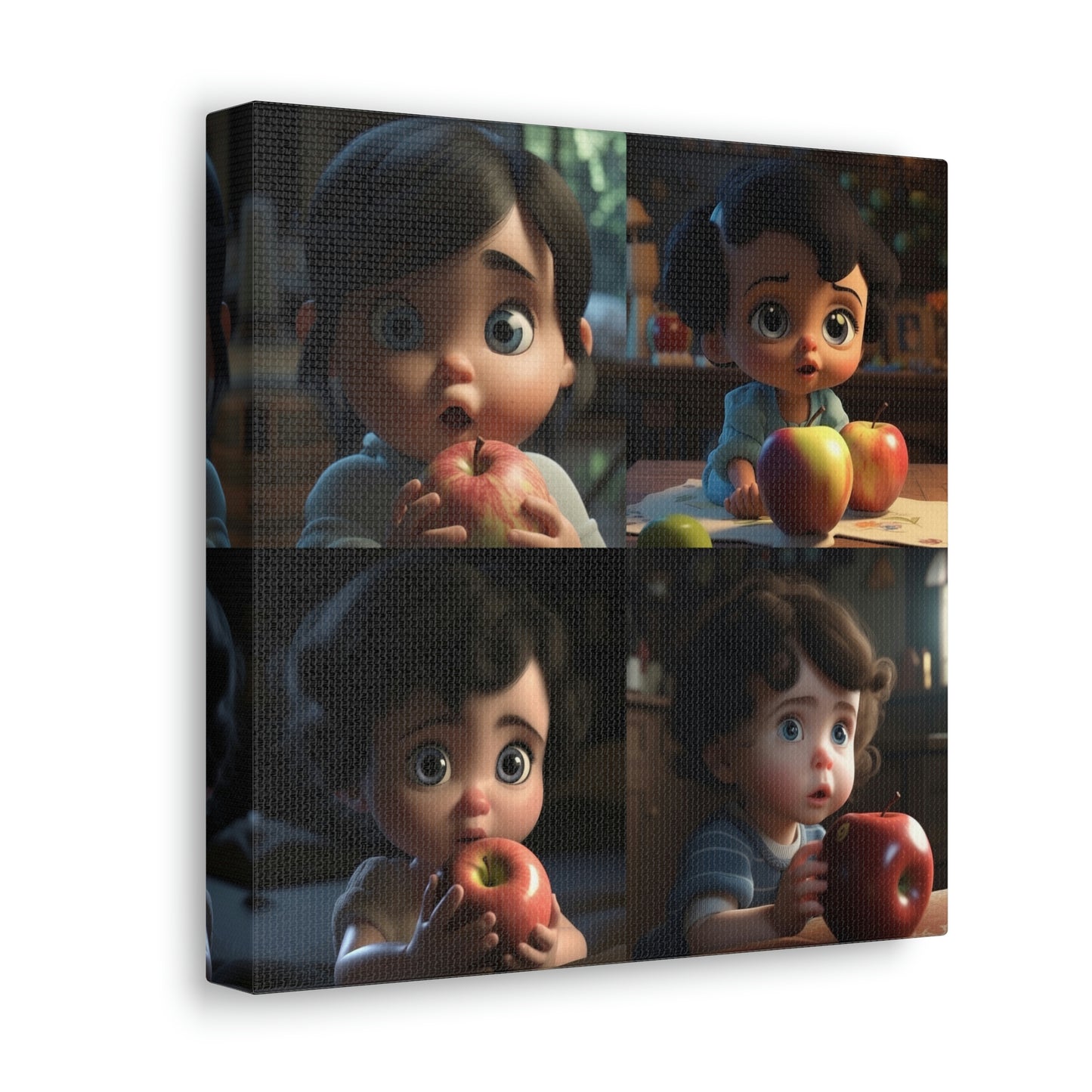 Canvas Gallery Wraps Girl apple 4 Pack