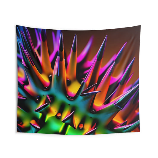 Indoor Wall Tapestries Macro Neon Spike 3