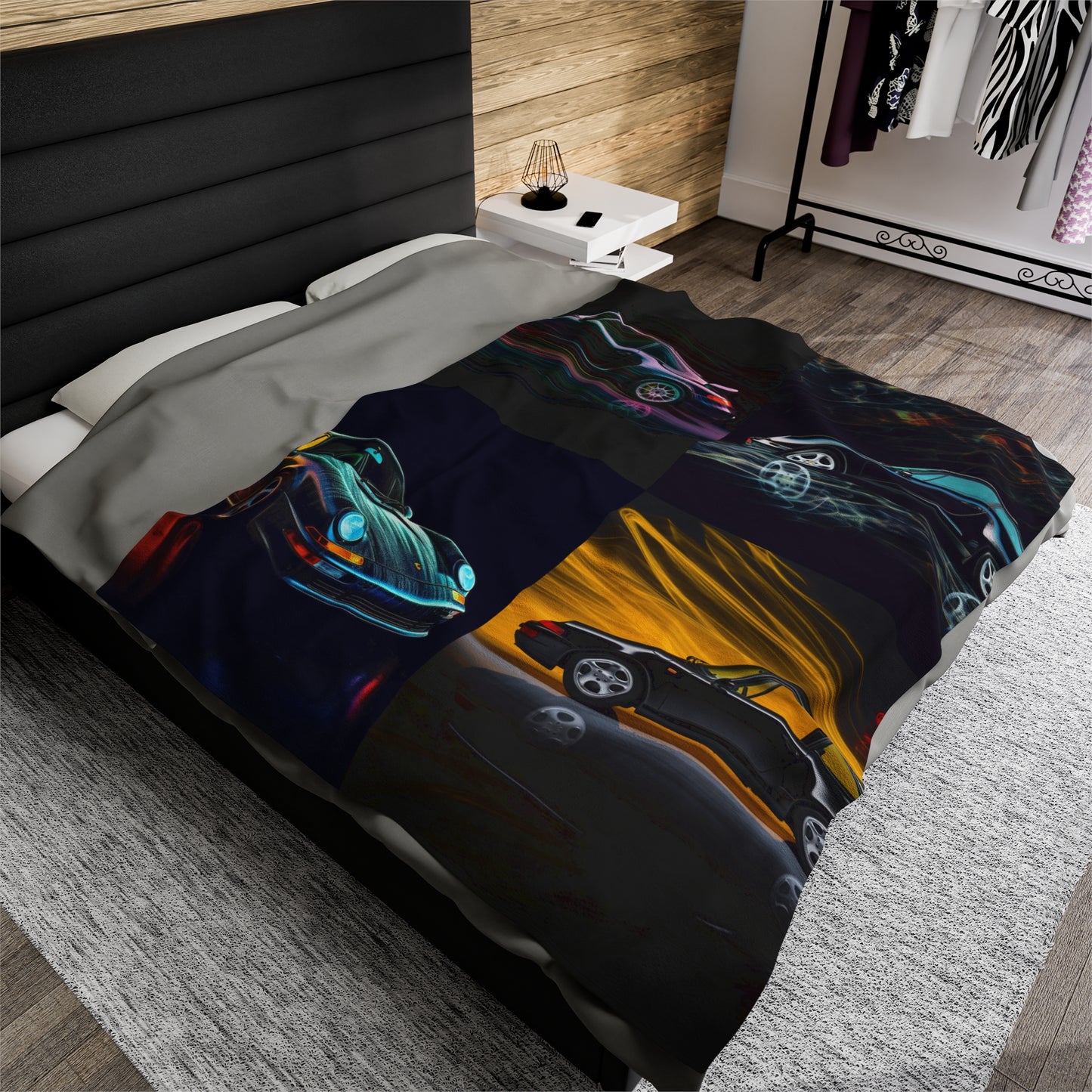 Velveteen Plush Blanket Porsche 933 5