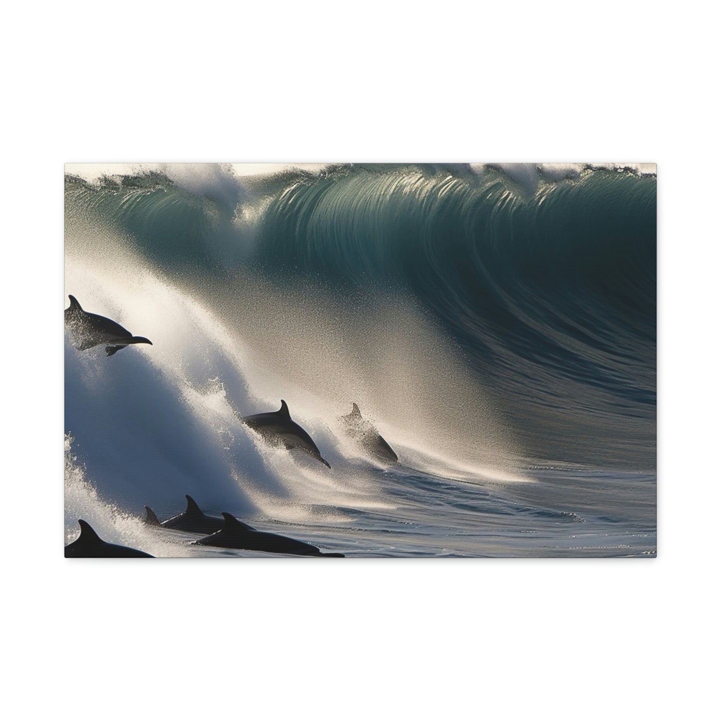 Canvas Gallery Wraps Dolphin Wave 2