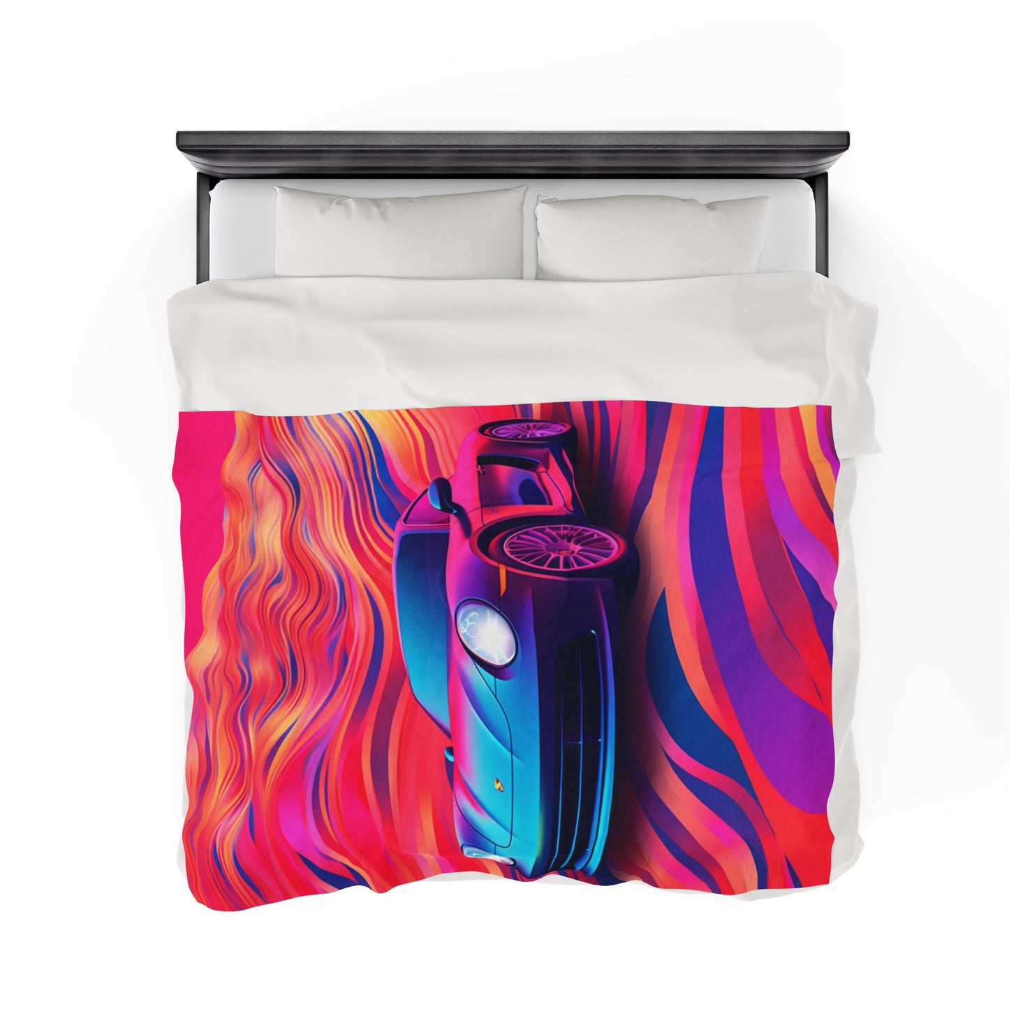 Velveteen Plush Blanket Porsche Water Fusion 3