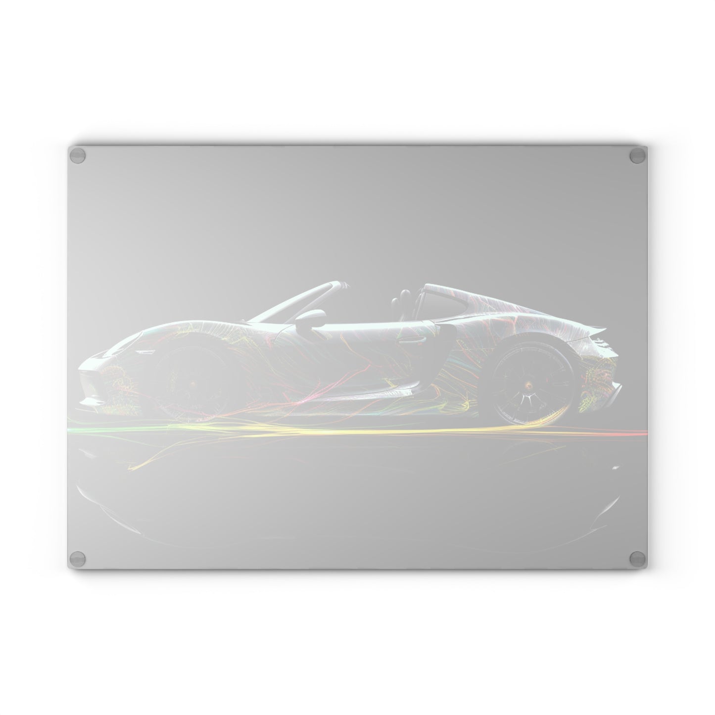 Glass Cutting Board Porsche Line 1