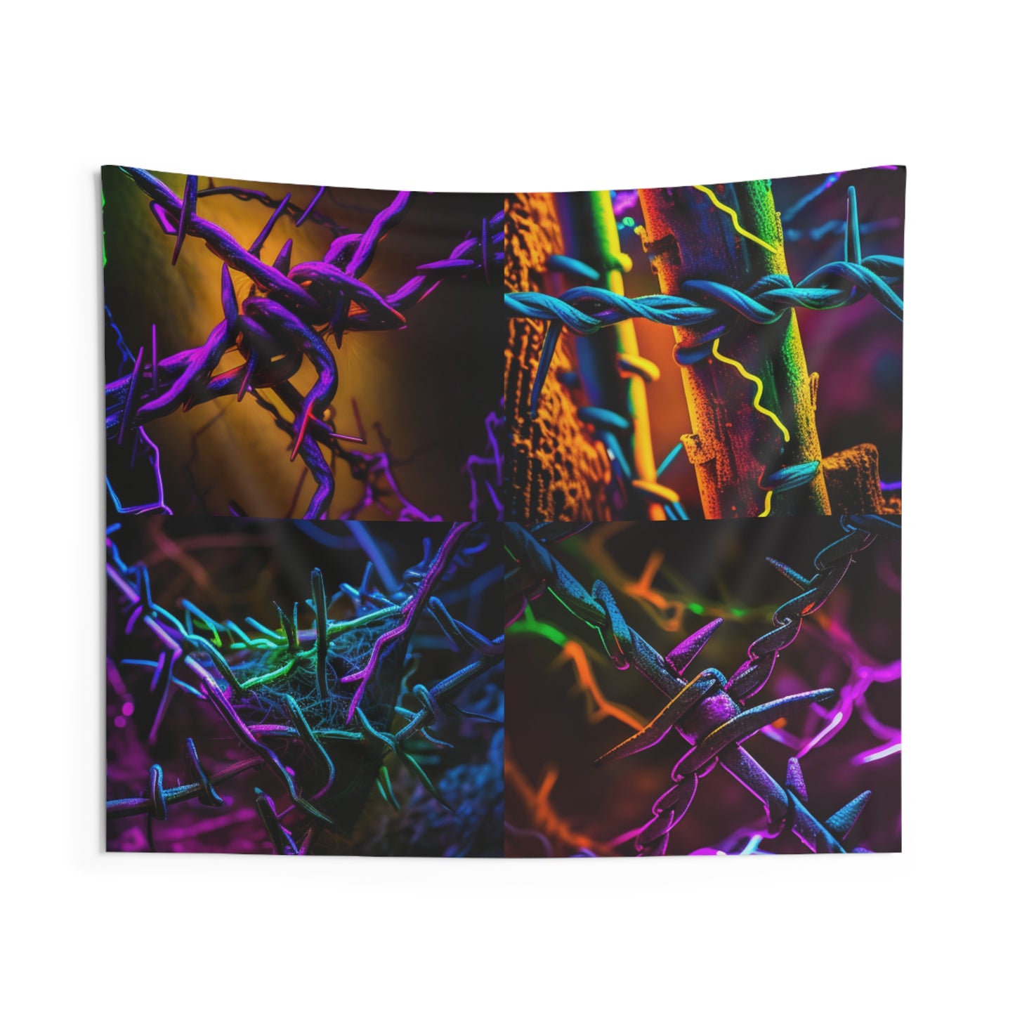 Indoor Wall Tapestries Macro Neon Barb