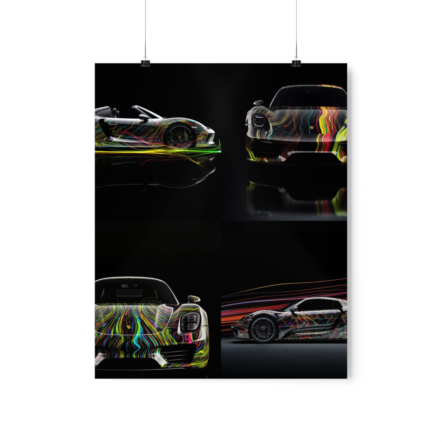 Premium Matte Vertical Posters Porsche Line 5