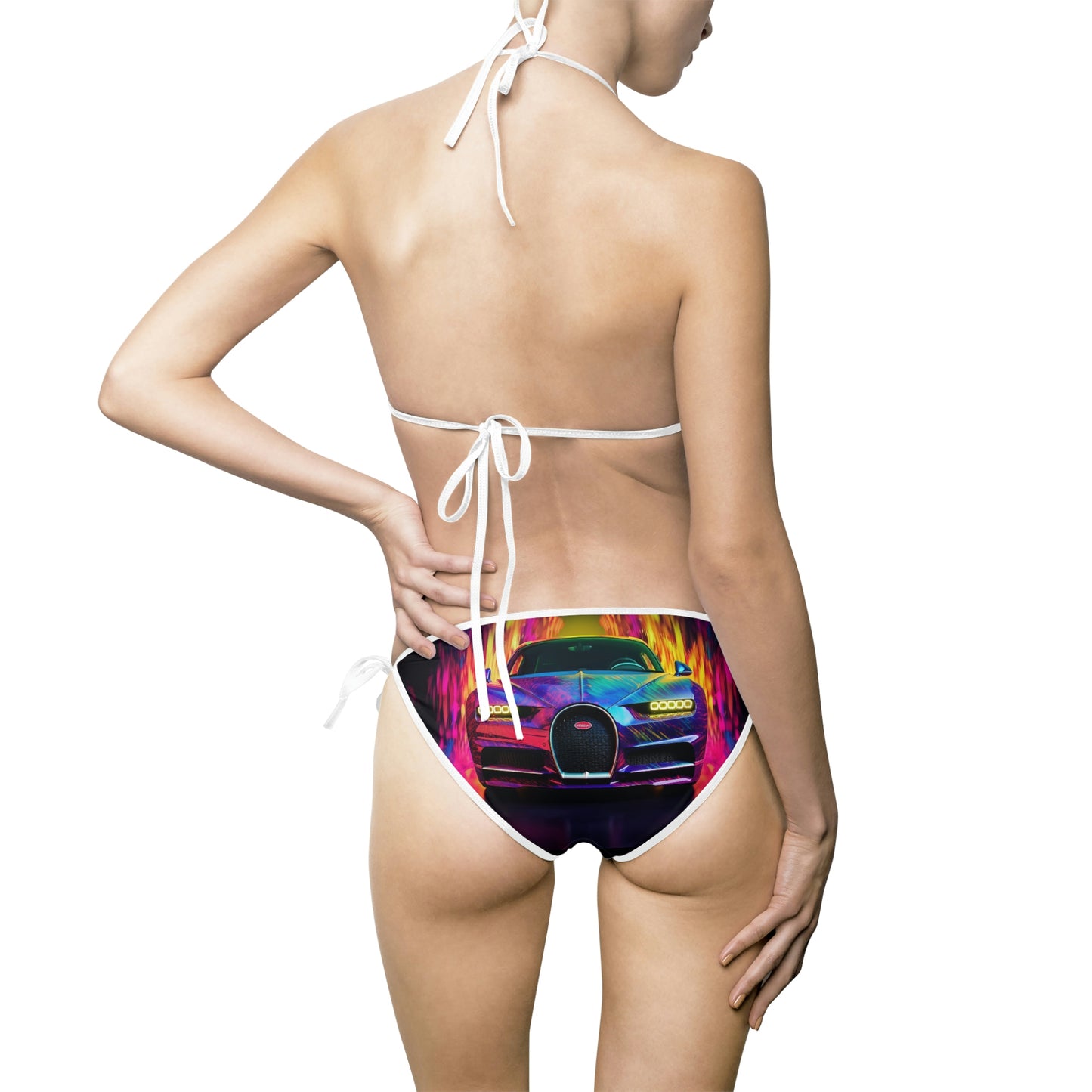 Women's Bikini Swimsuit (AOP) florescent Bugatti flair 3