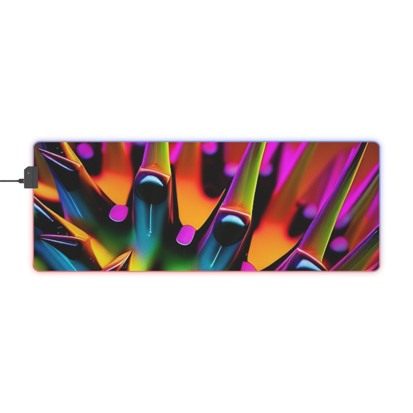 LED Gaming Mouse Pad Macro Neon Spike 1