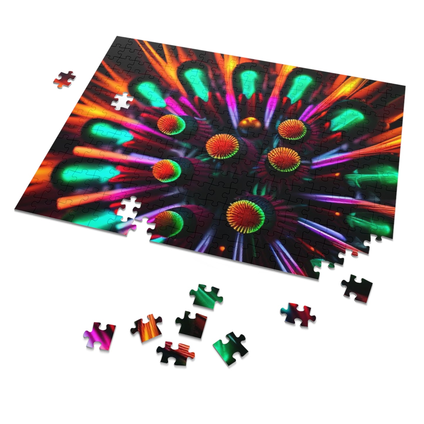 Jigsaw Puzzle (30, 110, 252, 500,1000-Piece) Neon Macro 1
