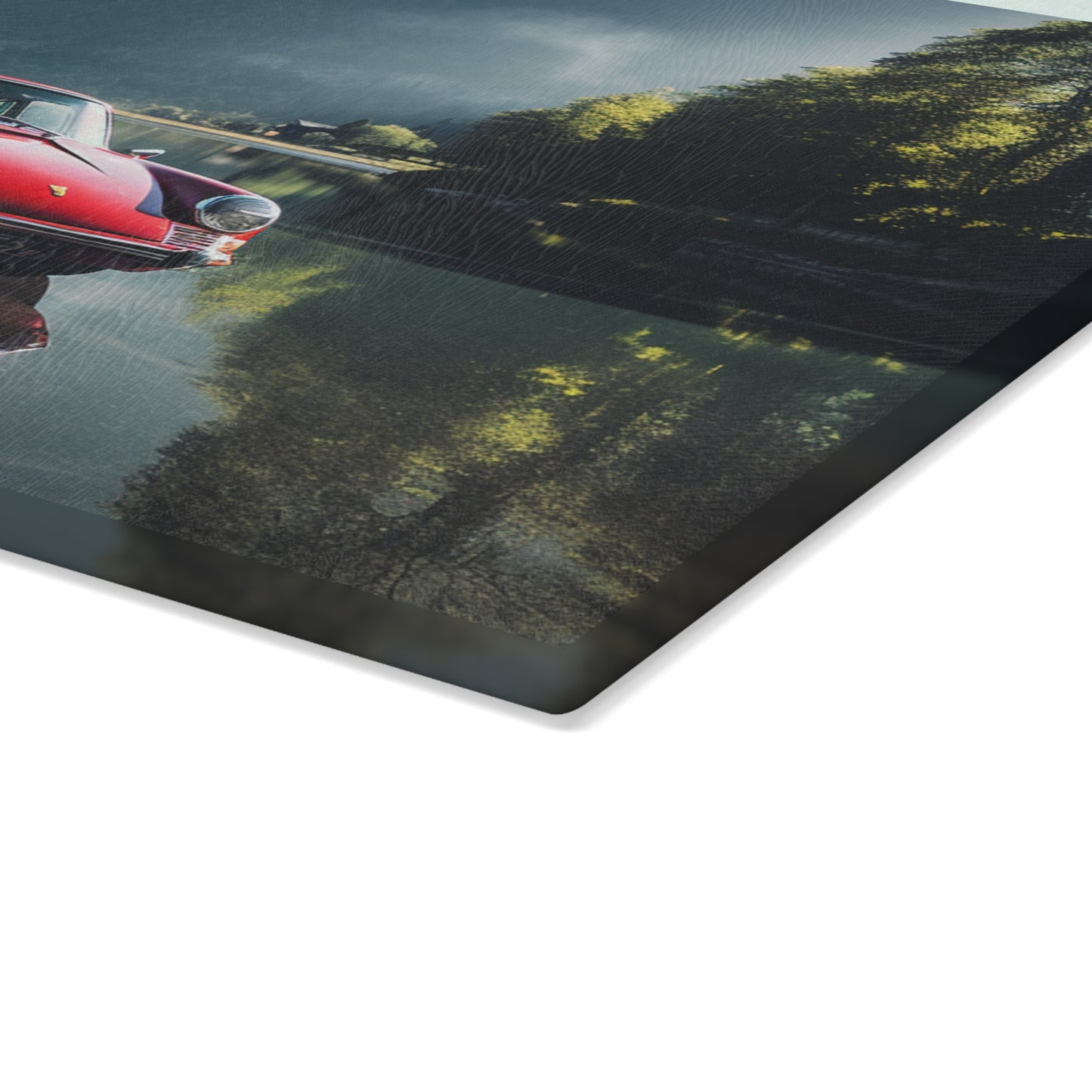 Glass Cutting Board Porsche Lake 3