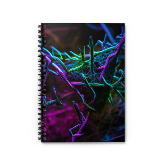 Spiral Notebook - Ruled Line Macro Neon Barb 3
