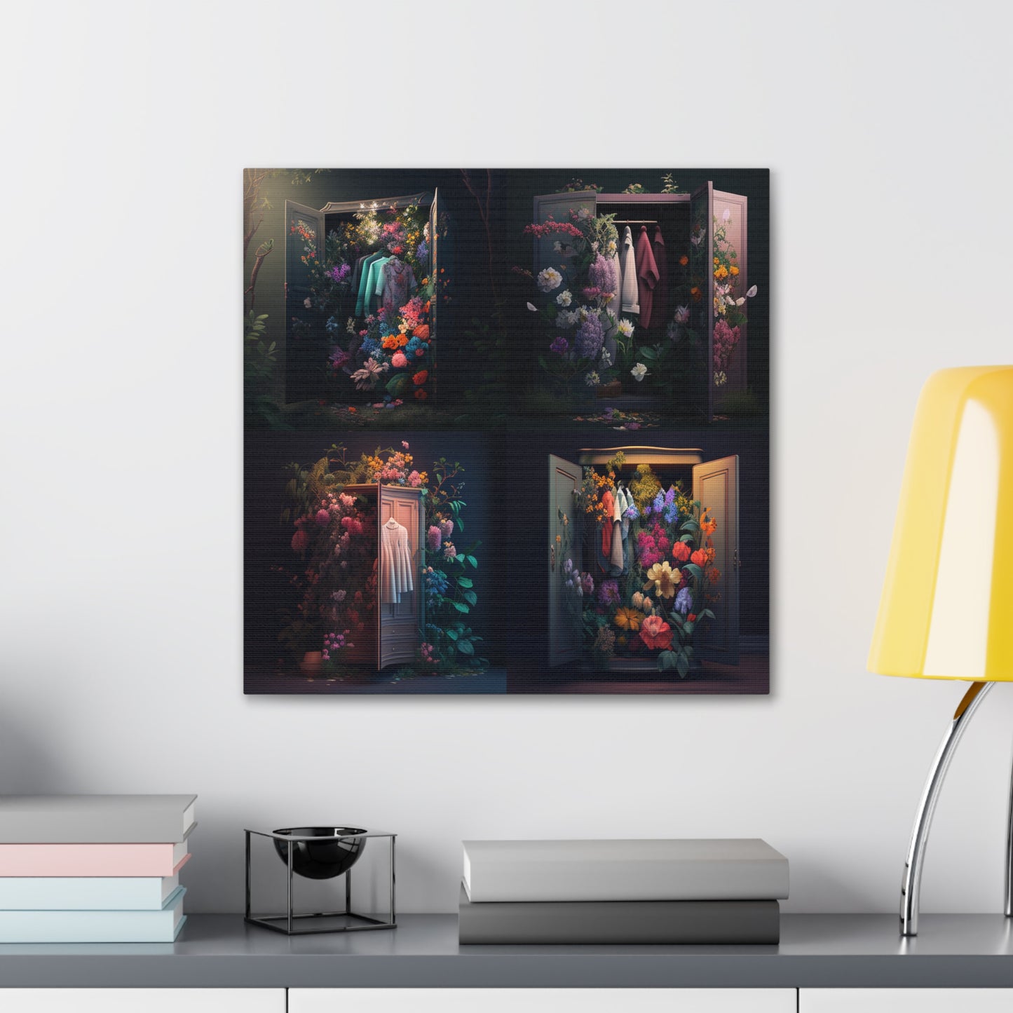 Canvas Gallery Wraps A Wardrobe Surrounded by Flowers 5