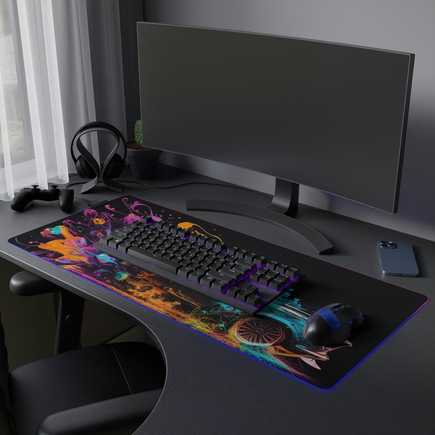 LED Gaming Mouse Pad Hotrod Color 4