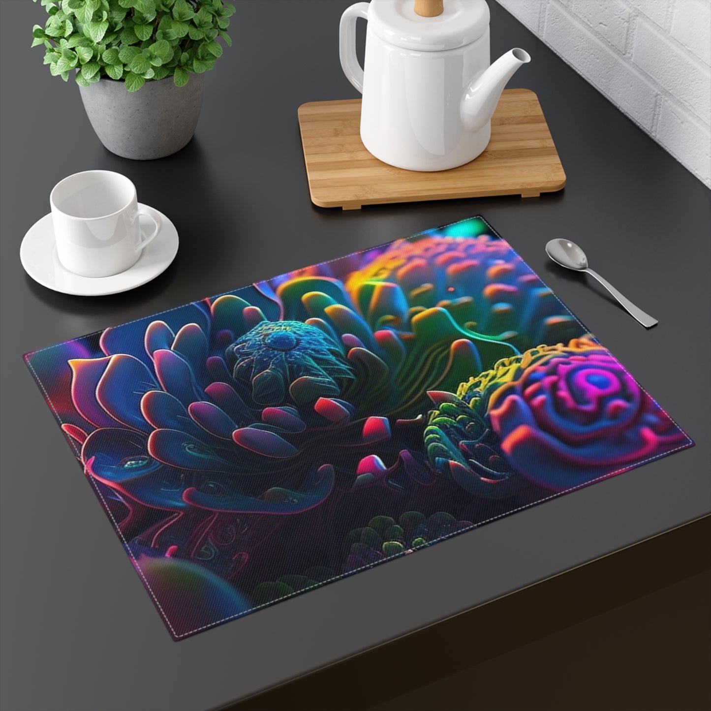 Placemat, 1pc Ocean Life Macro 4