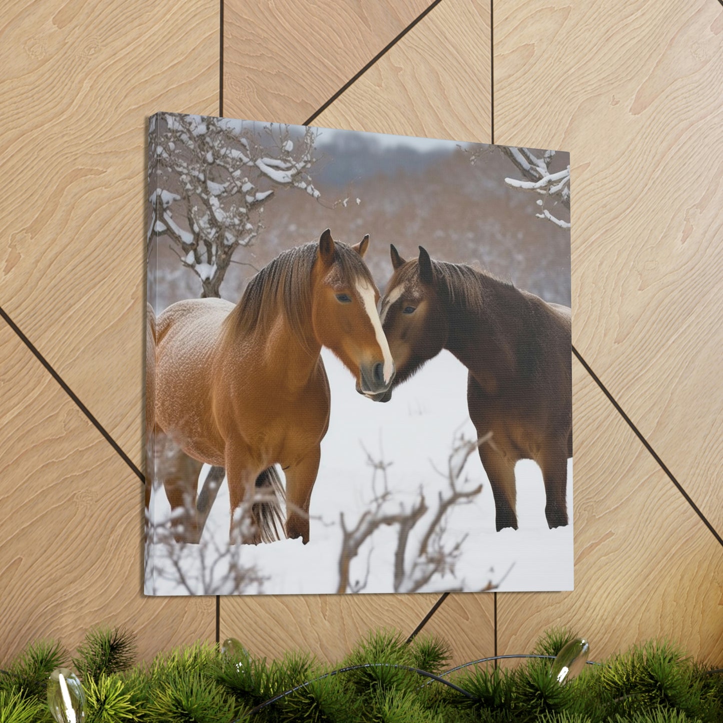 Canvas Gallery Wraps Horse Kiss 3