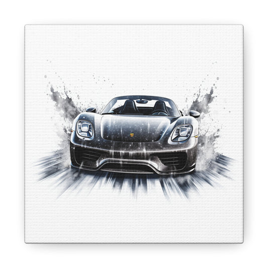 Canvas Gallery Wraps 918 Spyder white background driving fast with water splashing 3