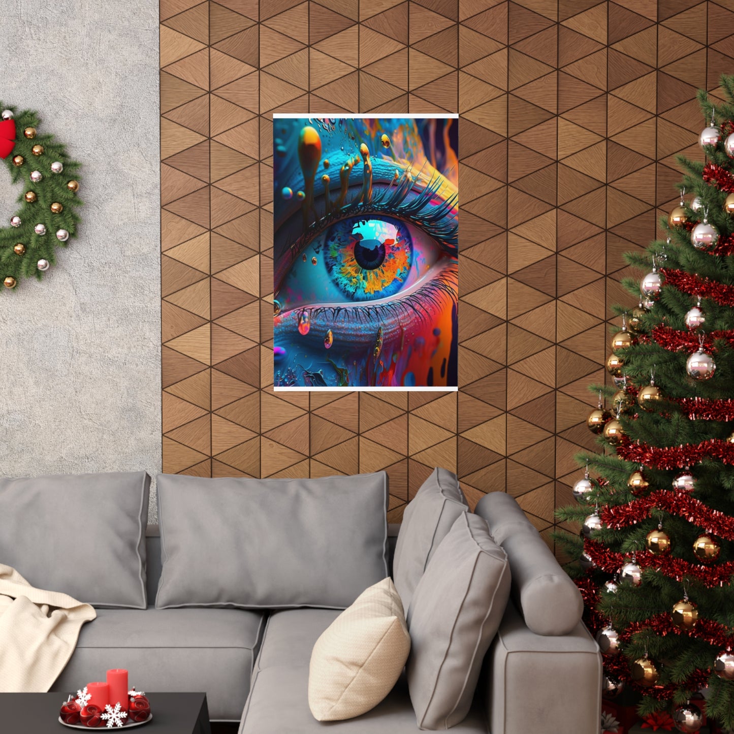 Premium Matte Vertical Posters Macro Eye Photo 1