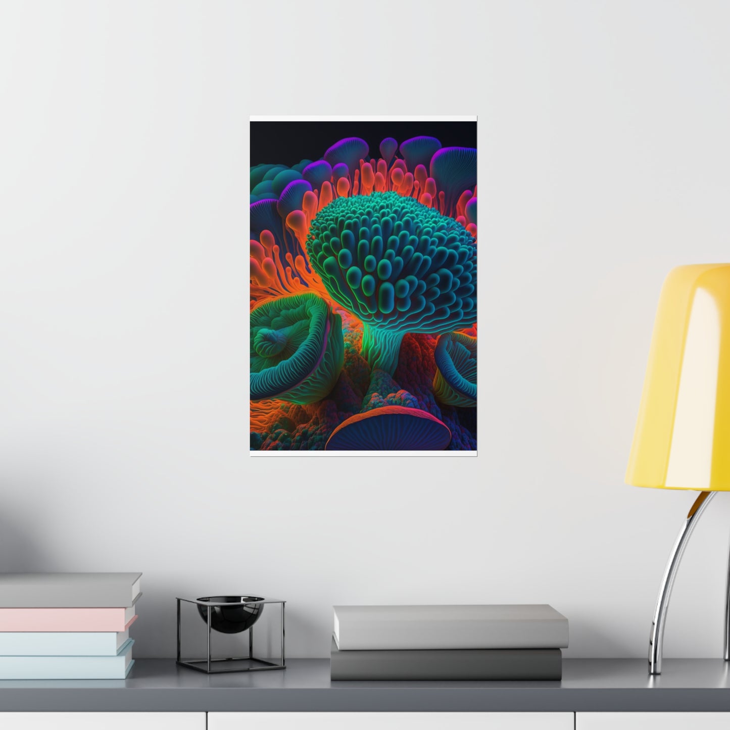 Premium Matte Vertical Posters Macro Reef Florescent 3