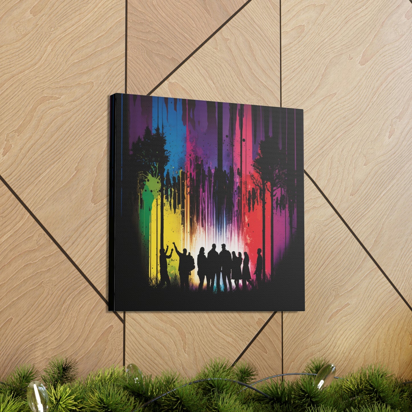 Canvas Gallery Wraps Silhouettes Color Party 3