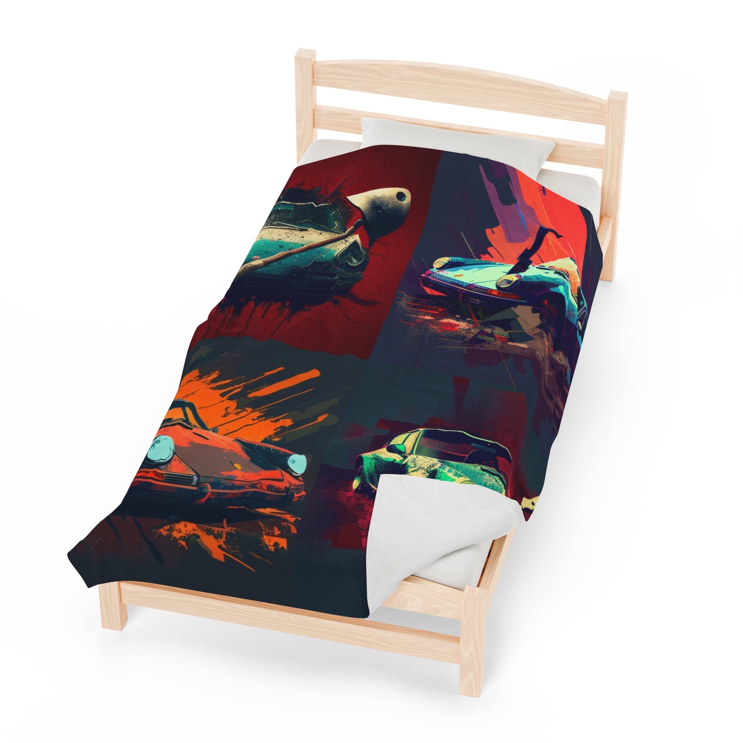 Velveteen Plush Blanket Porsche Abstract 5