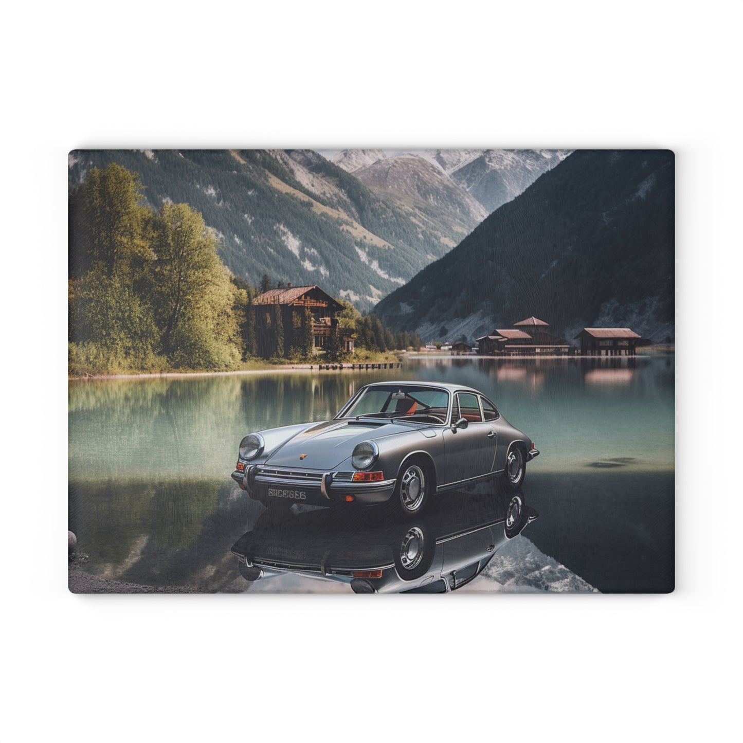 Glass Cutting Board Porsche Lake 2