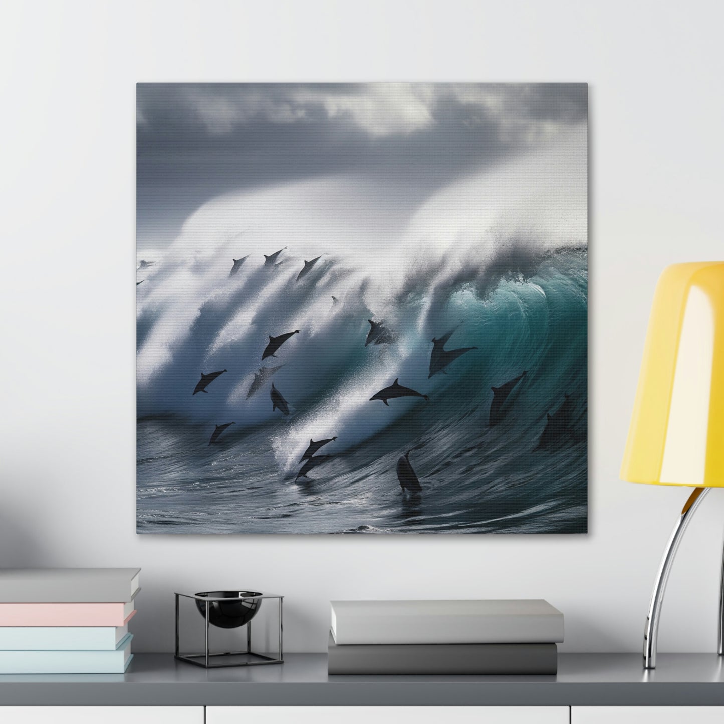 Canvas Gallery Wraps Dolphin Wave 1