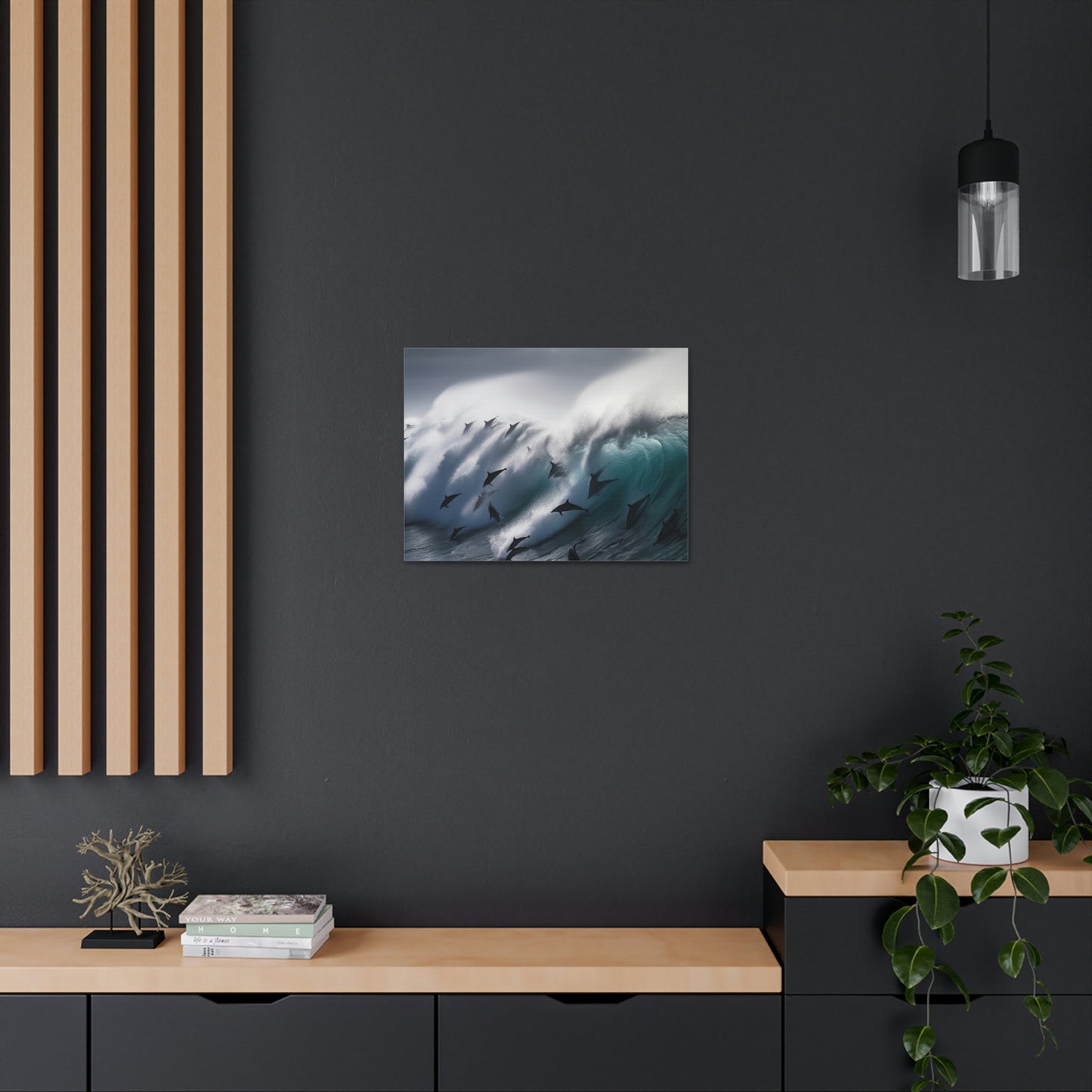 Canvas Gallery Wraps Dolphin Wave 1