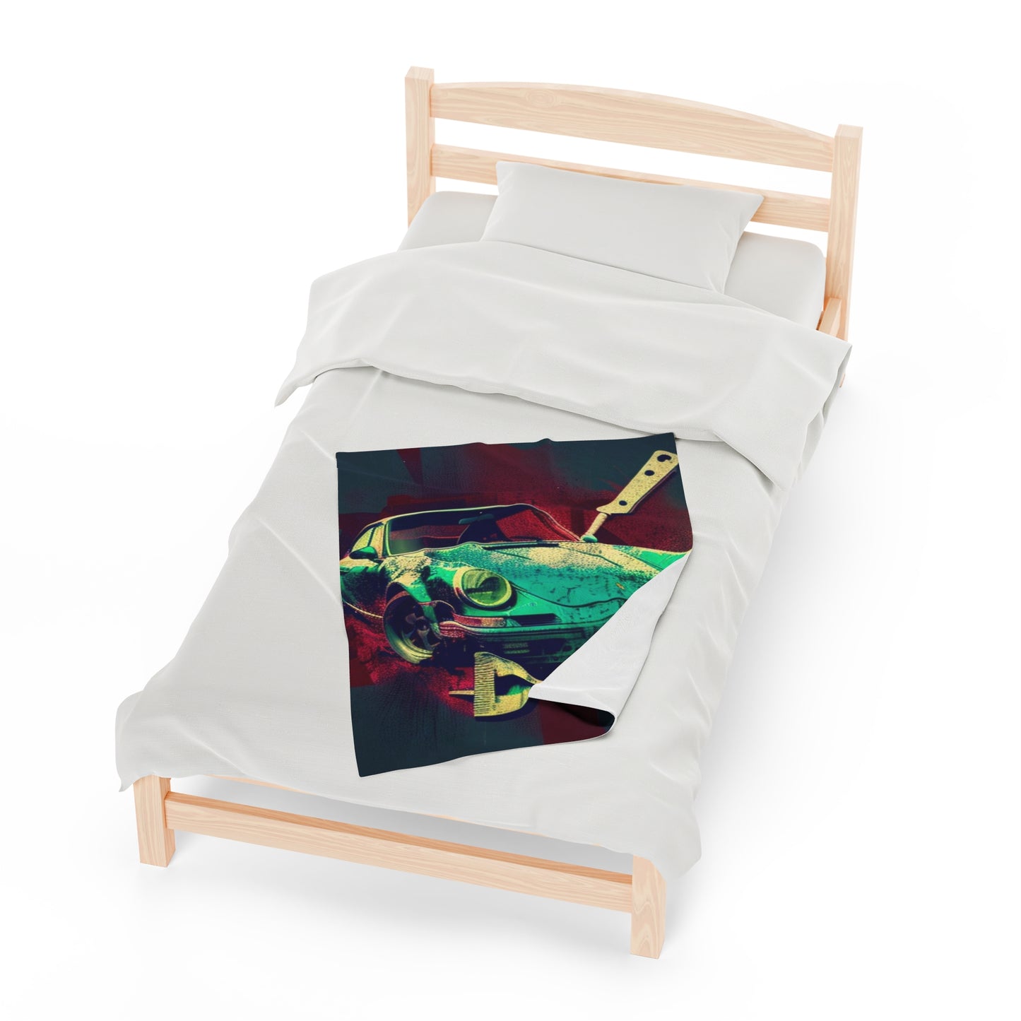 Velveteen Plush Blanket Porsche Abstract 4