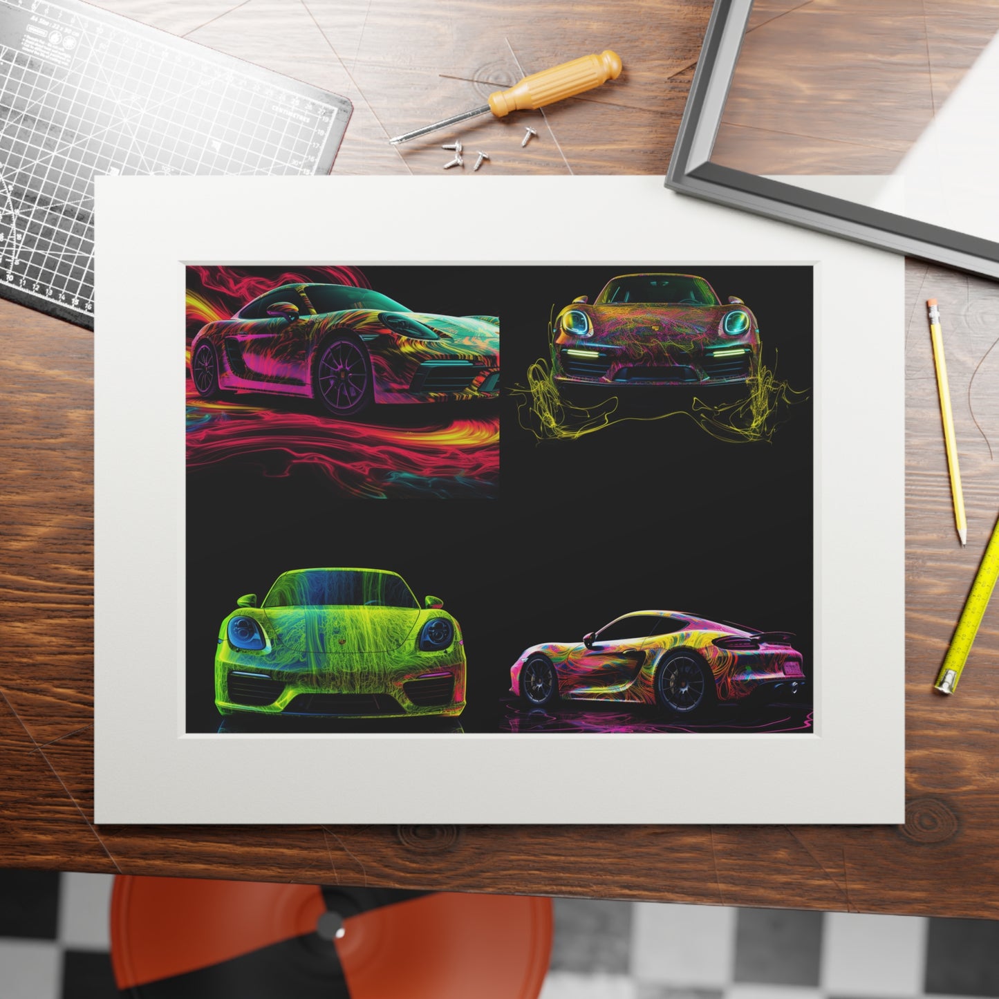 Fine Art Prints (Passepartout Paper Frame) Porsche Flair 5