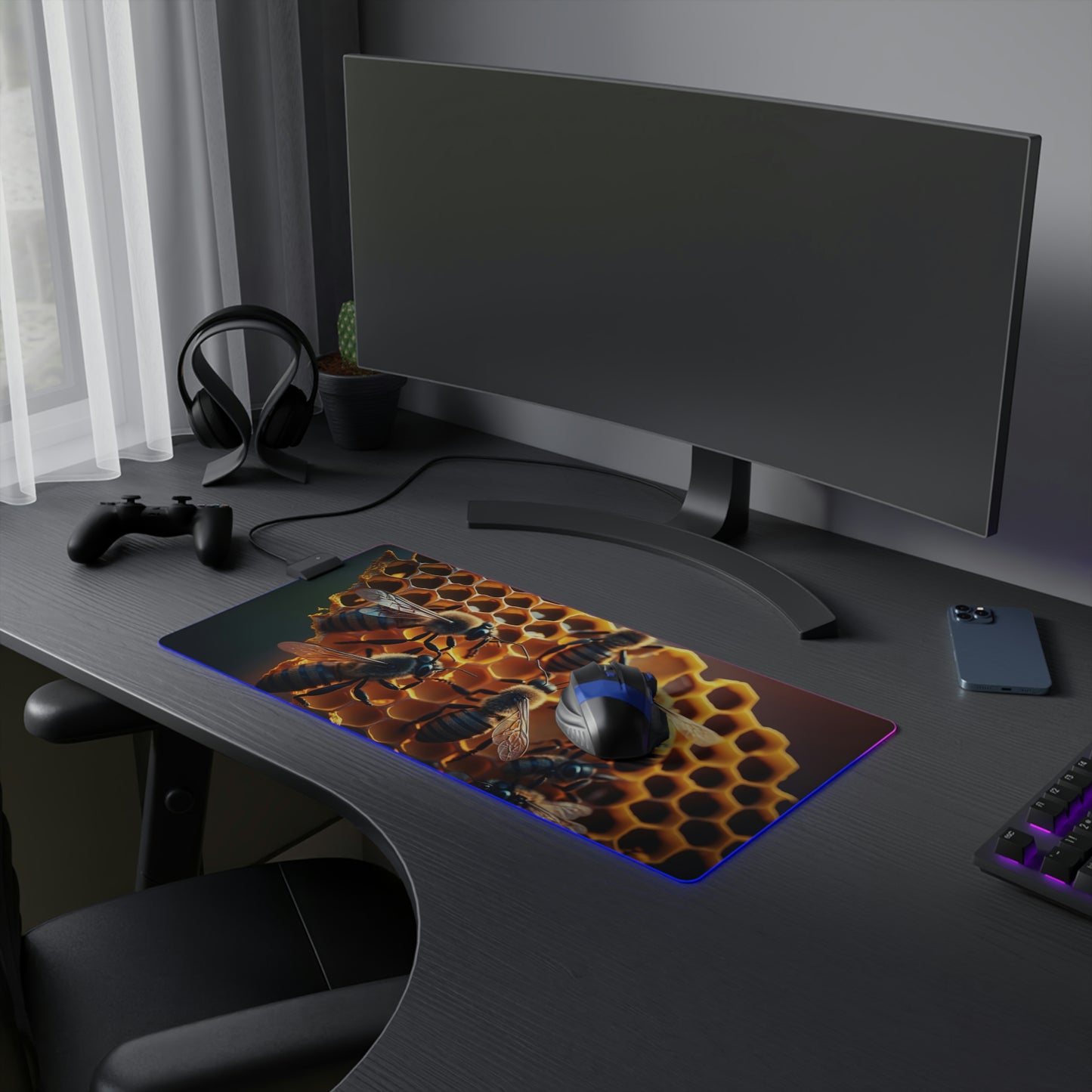 LED Gaming Mouse Pad macro bee 2