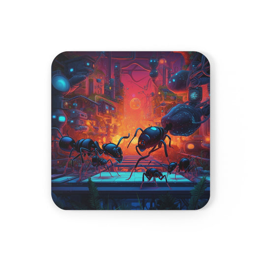 Cork Back Coaster Ants Home 2