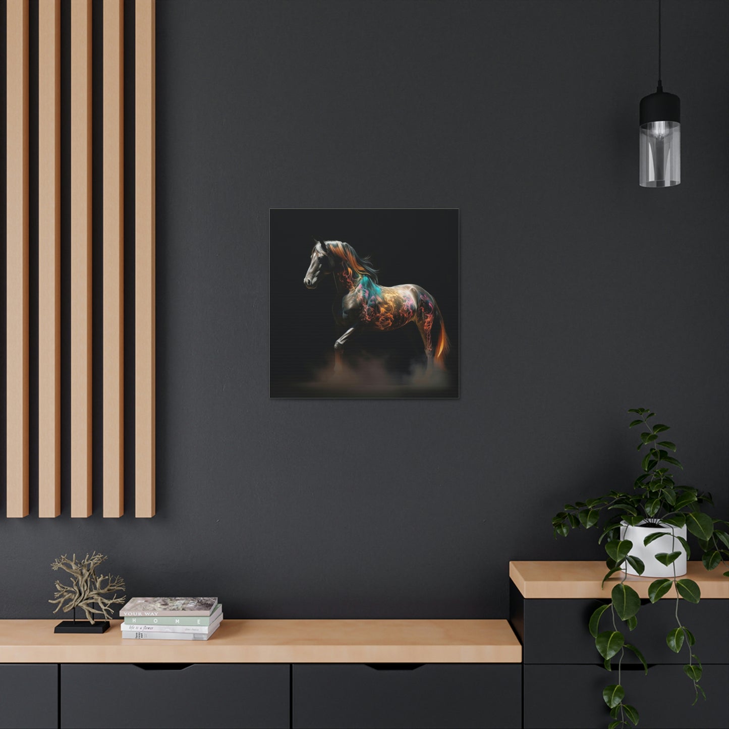 Canvas Gallery Wraps Horses smoke 4