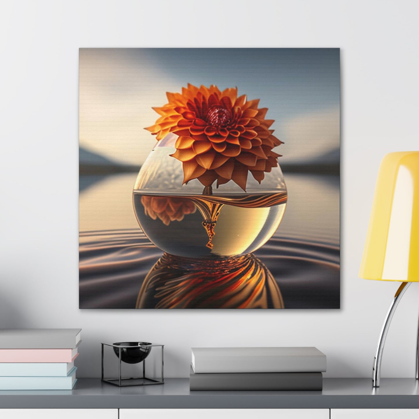 Canvas Gallery Wraps Dahlia Orange 1