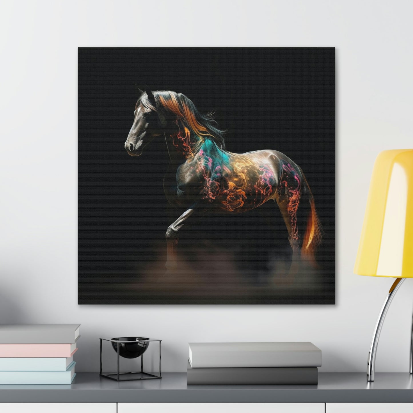 Canvas Gallery Wraps Horses smoke 4