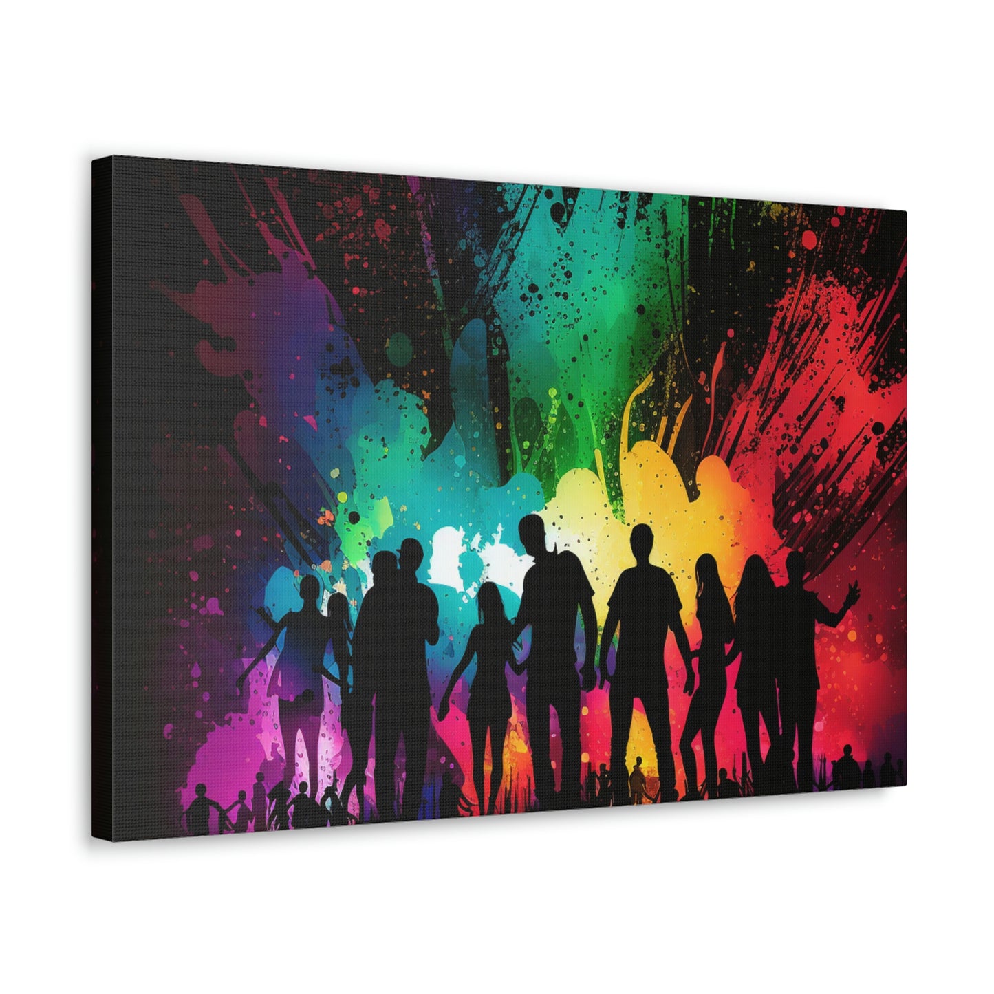 Canvas Gallery Wraps Silhouettes Color Party 1