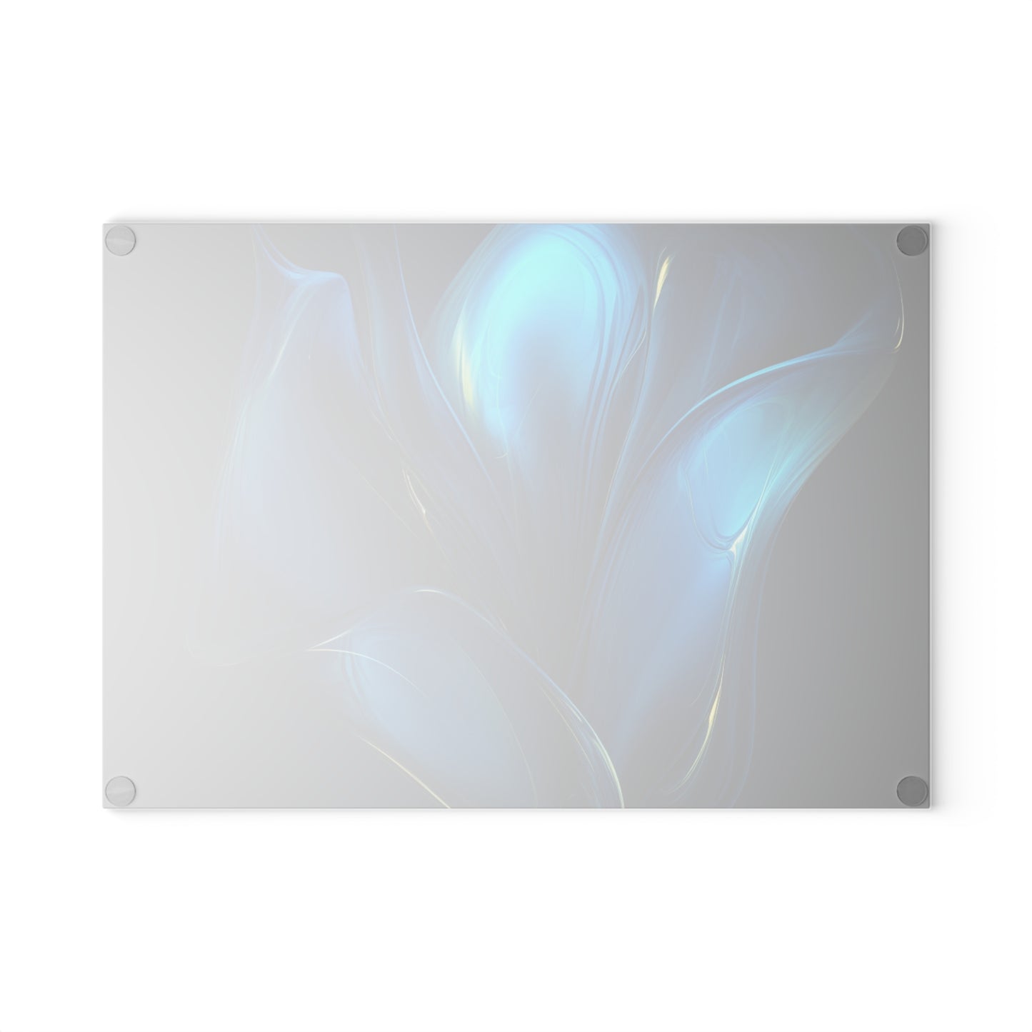 Glass Cutting Board Abstract Blue Tulip 2