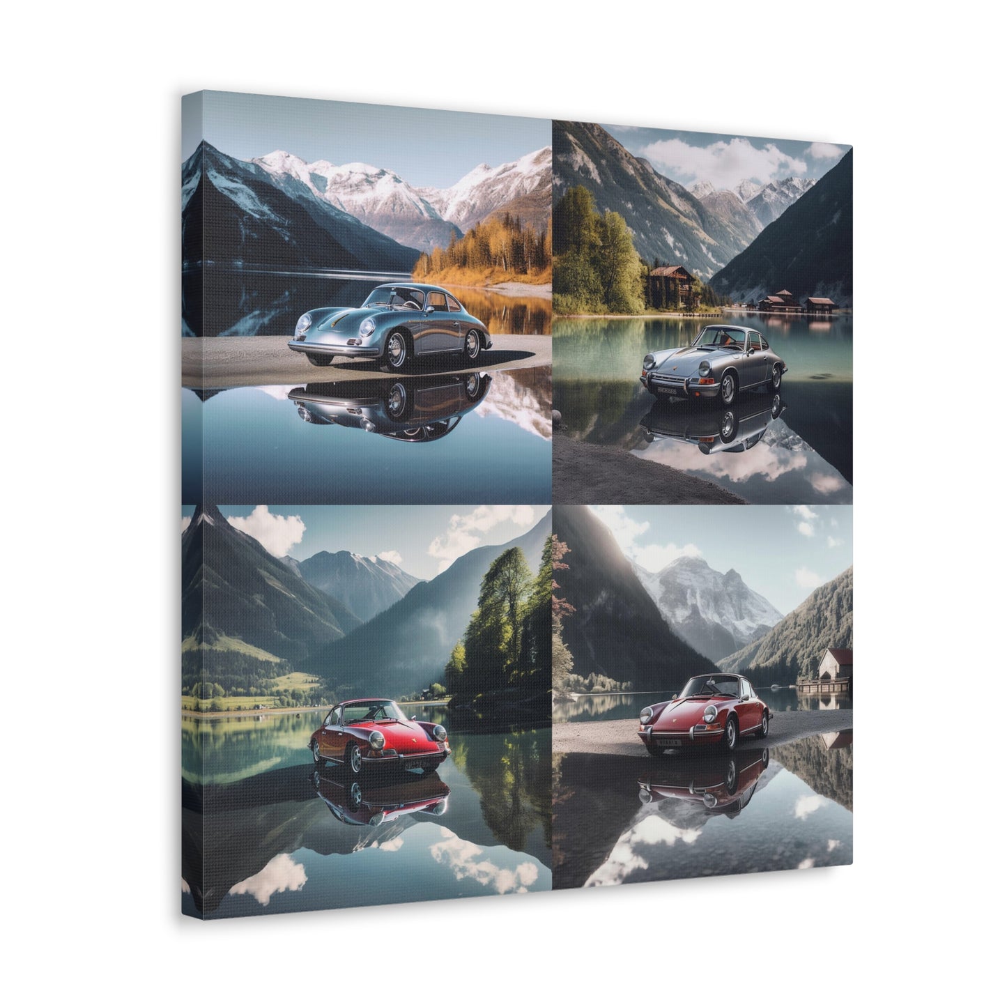 Canvas Gallery Wraps Porsche Lake 4 pack