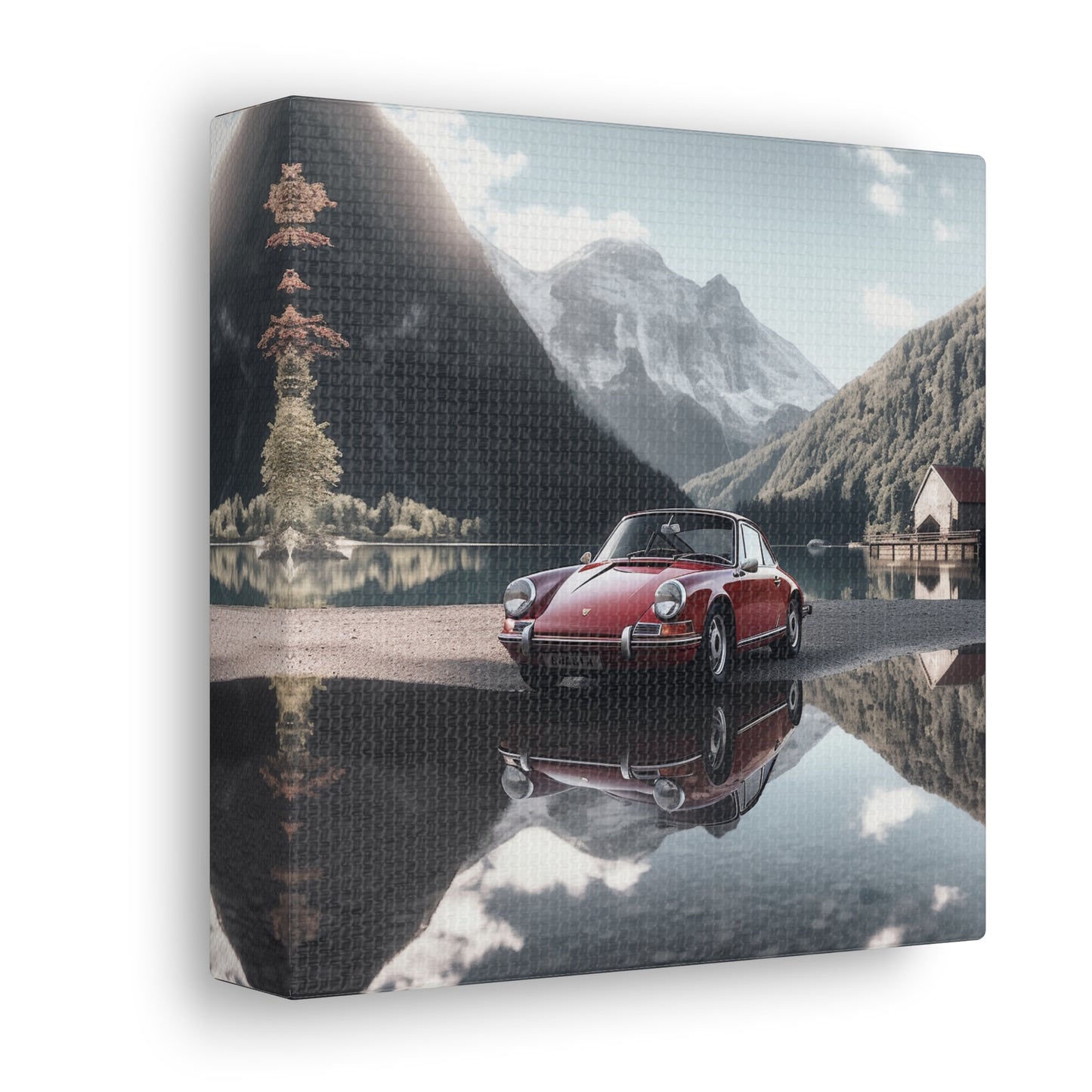 Canvas Gallery Wraps Porsche Lake 4 pack